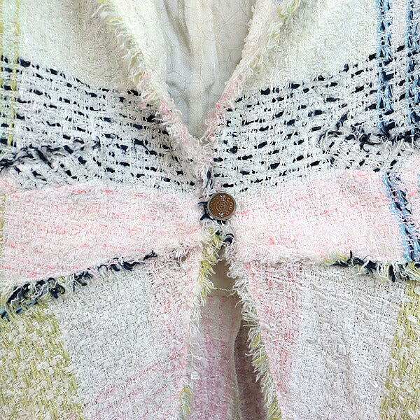 CHANEL 05P Tweed Jacket Multi Size 34