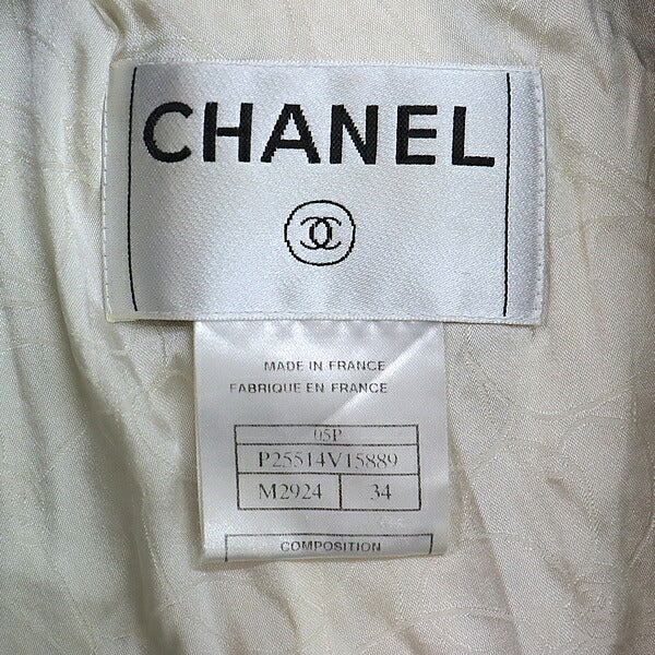CHANEL 05P Tweed Jacket Multi Size 34