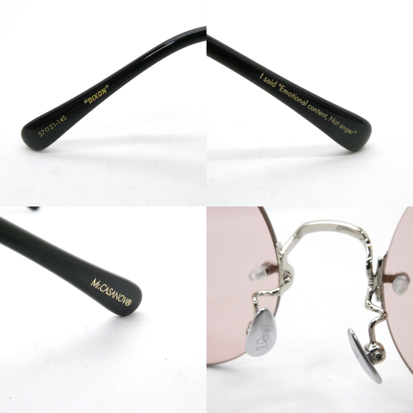 Mr.CASANOVA DIXON Silver Smoke Lens Sunglasses Size ONE SIZE