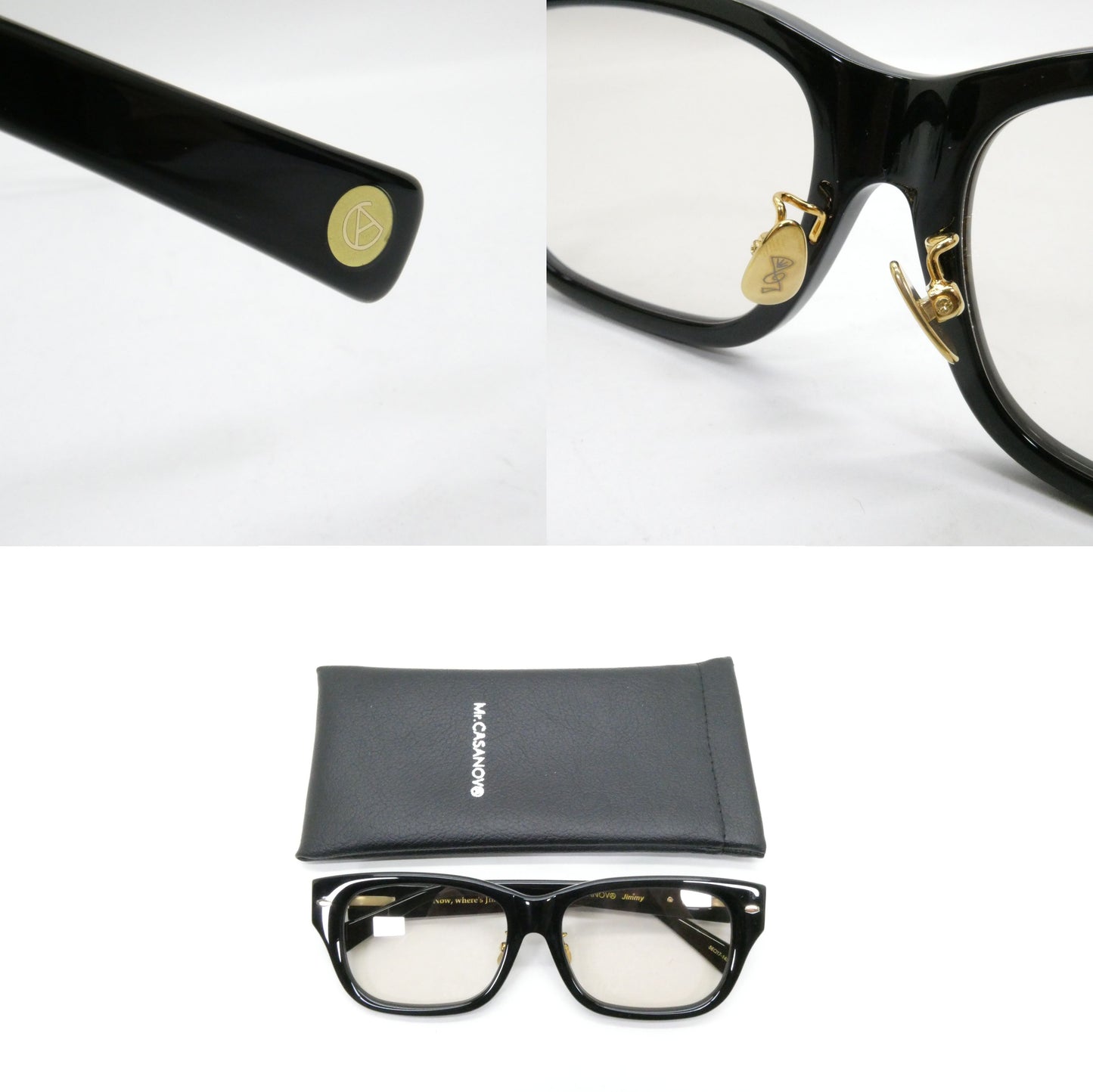 Mr.CASANOVA JIMMY Black Blue Lens Sunglasses Size ONE SIZE