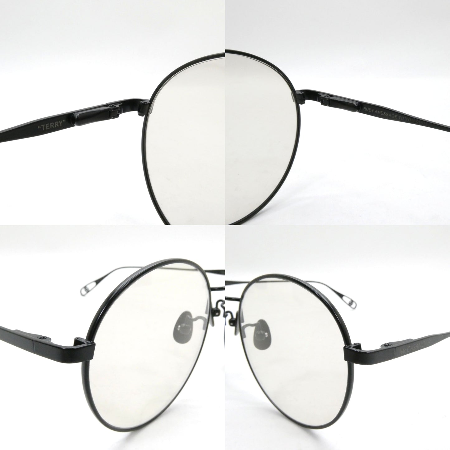 Mr.CASANOVA TERRY Matte Black Lens Sunglasses Size ONE SIZE