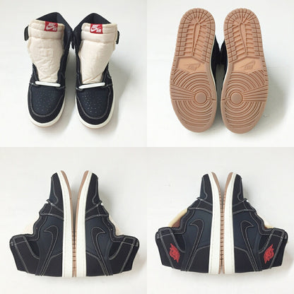 NIKE AIR JORDAN 1 Retro High OG Black Sneakers Size 9