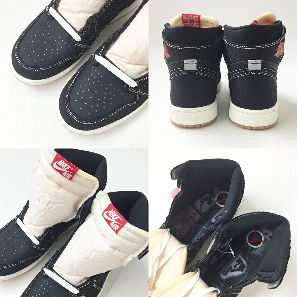 NIKE AIR JORDAN 1 Retro High OG Black Sneakers Size 9