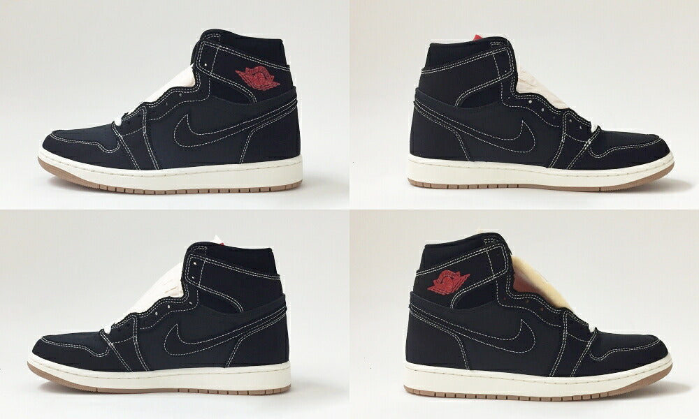 NIKE AIR JORDAN 1 Retro High OG Black Sneakers Size 9