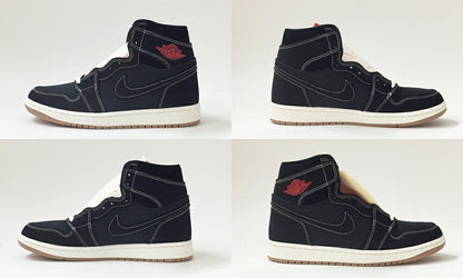 NIKE AIR JORDAN 1 Retro High OG Black Sneakers Size 9