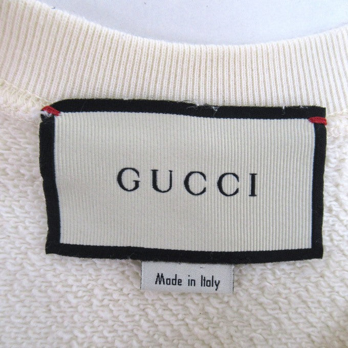 GUCCI Cities Sequin Panther Sweatshirt Off-White Size S