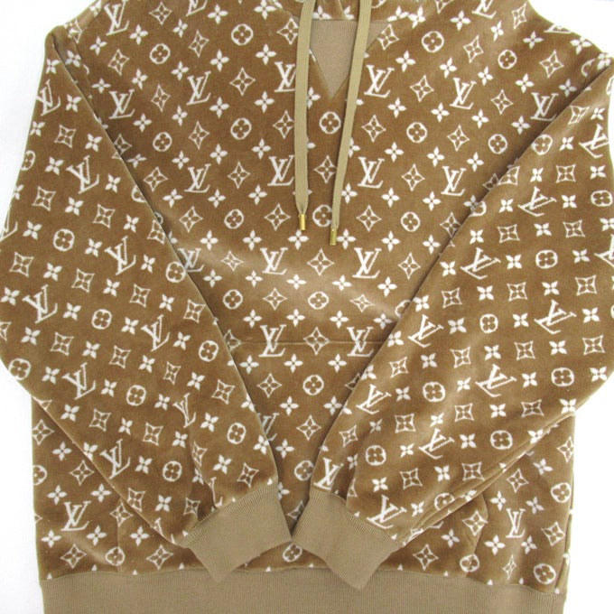 LOUIS VUITTON Monogram Toweling Hoodie Size M