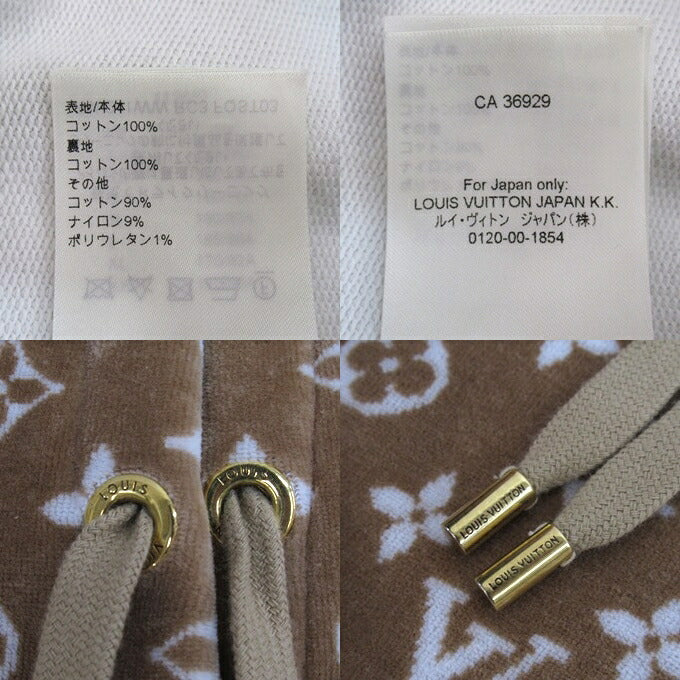 LOUIS VUITTON Monogram Toweling Hoodie Size M