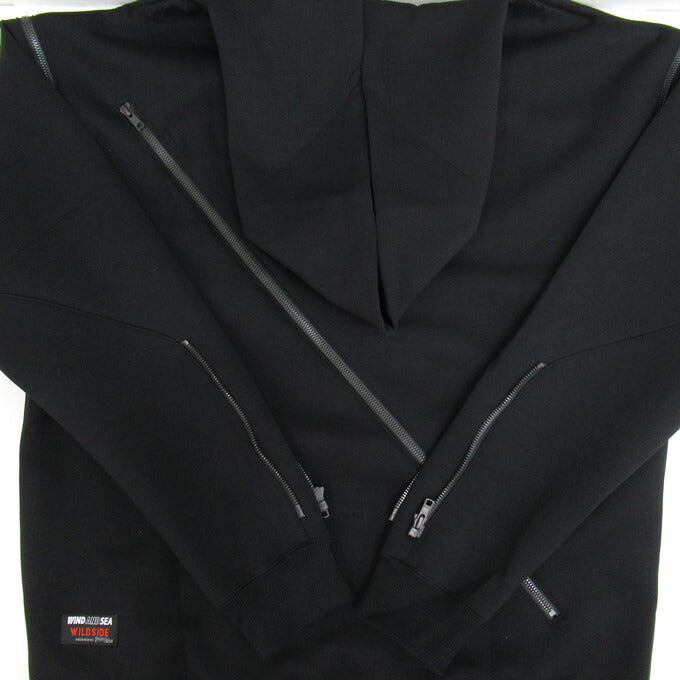 WILDSIDE x WIND AND SEA Multi Zipper Hoodie Black Size 4