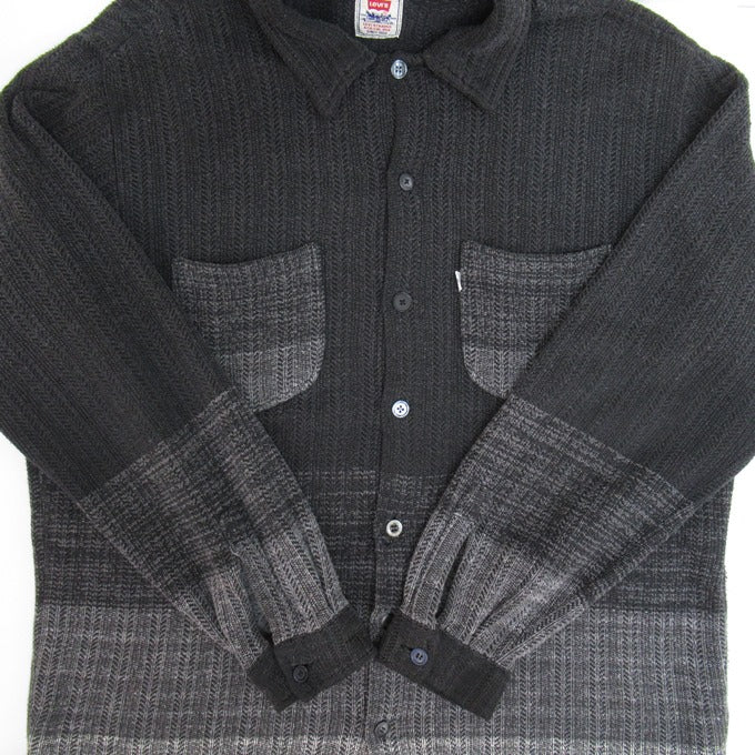 Levi's Italy 90's Gradation Knit Shirt Black/Gray Size XL