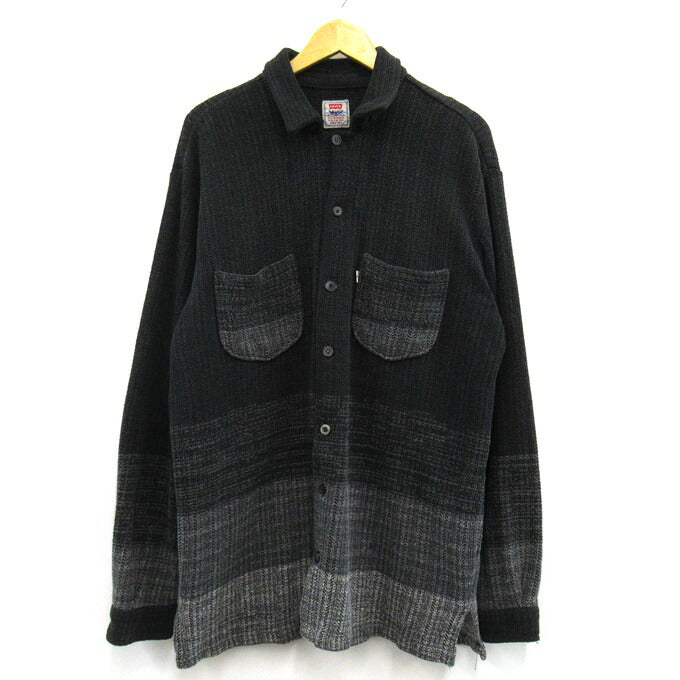 Levi's Italy 90's Gradation Knit Shirt Black/Gray Size XL
