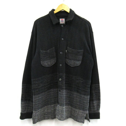 Levi's Italy 90's Gradation Knit Shirt Black/Gray Size XL