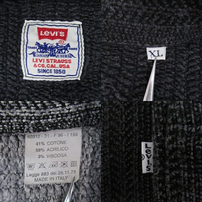 Levi's Italy 90's Gradation Knit Shirt Black/Gray Size XL