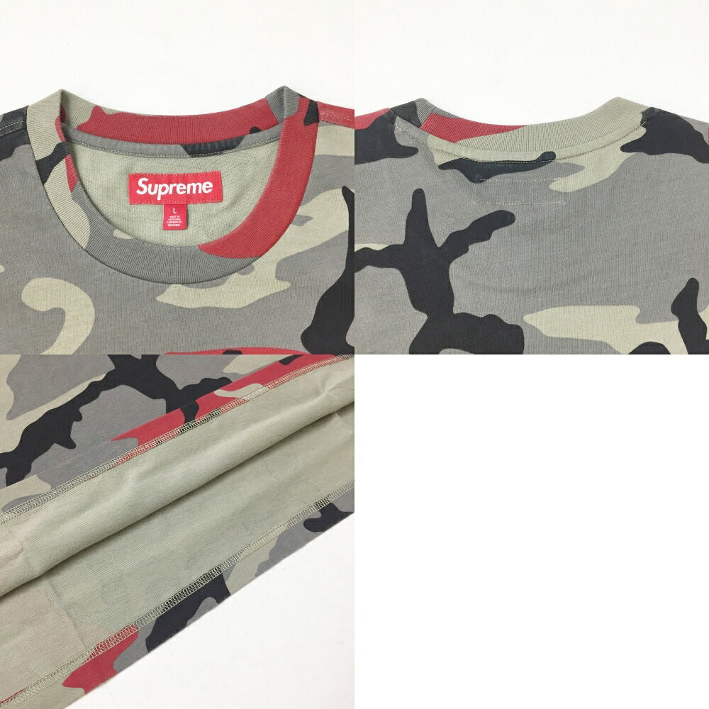 Supreme Camo Small Box Logo T-Shirt Red Size L