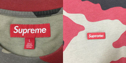 Supreme Camo Small Box Logo T-Shirt Red Size L