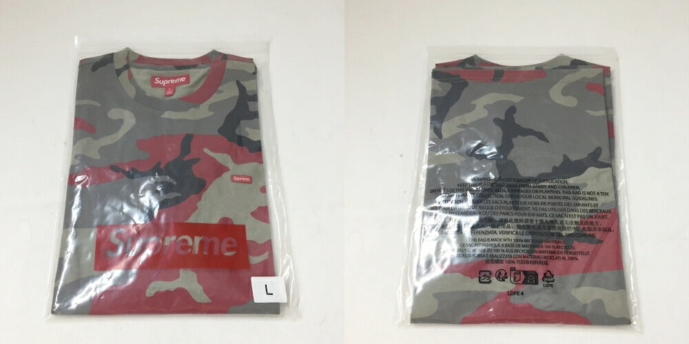Supreme Camo Small Box Logo T-Shirt Red Size L