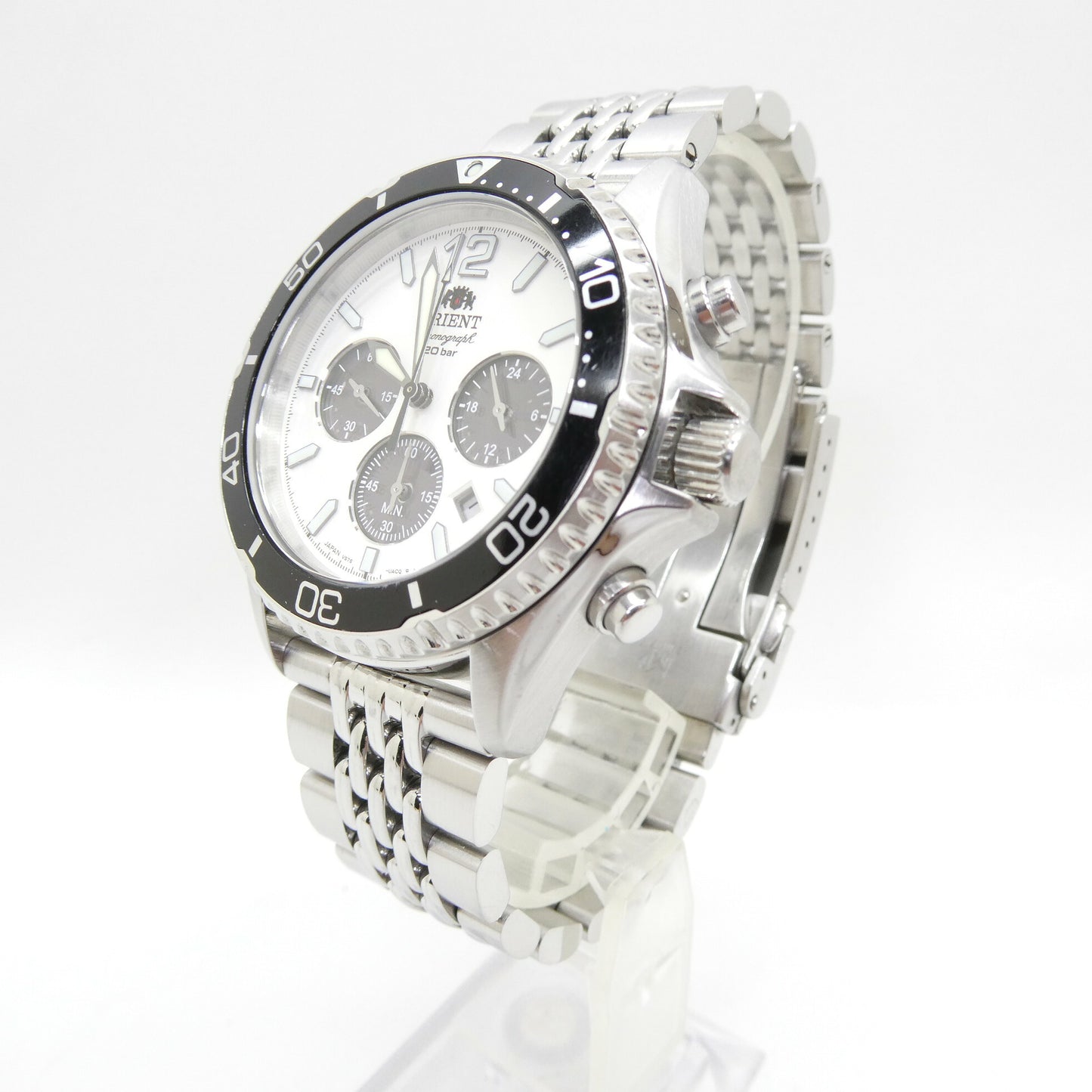 ORIENT Mako RN-TX0203S Solar Chronograph Watch Belt Size ONE SIZE