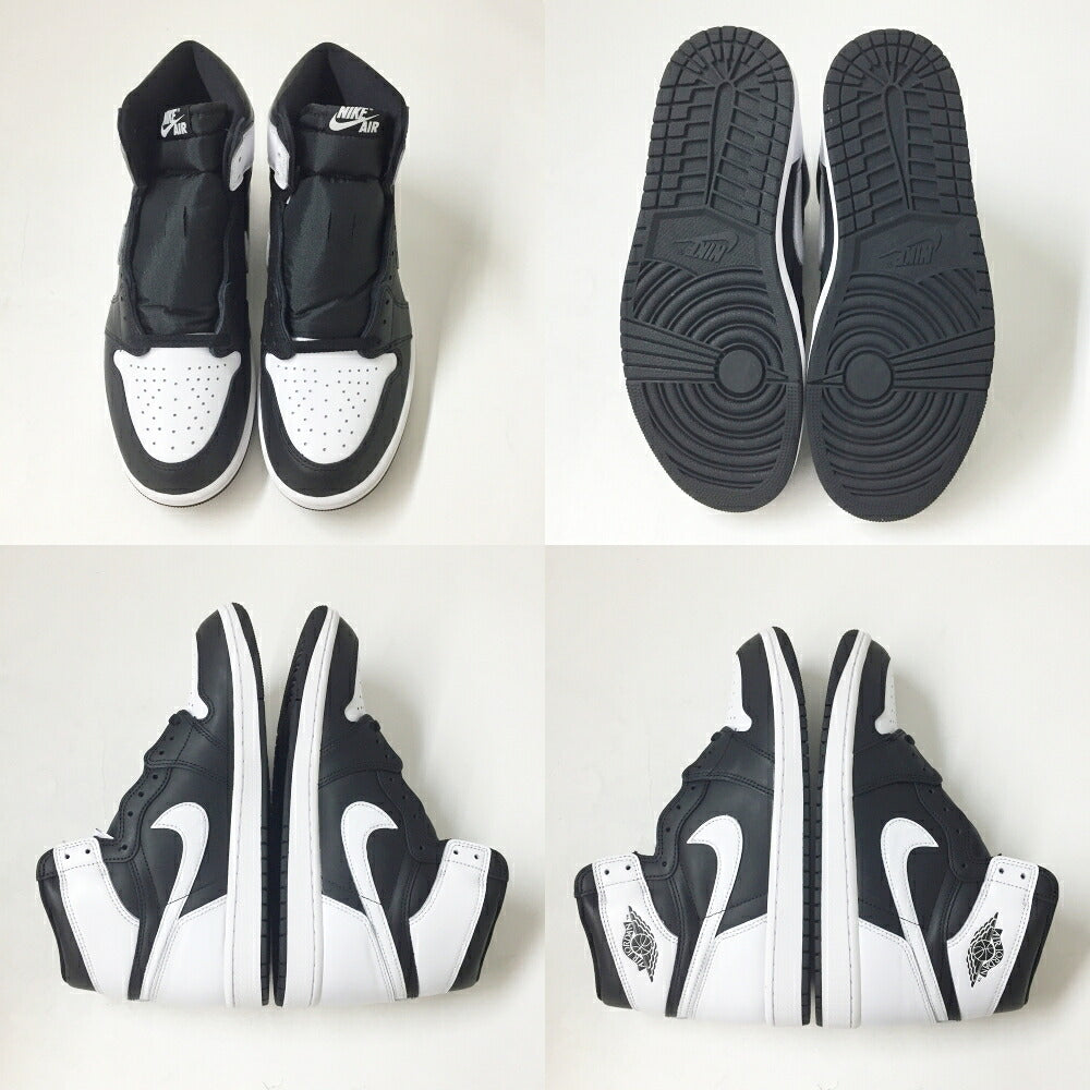 NIKE Air Jordan 1 Retro High OG Black/White Sneakers Size 10