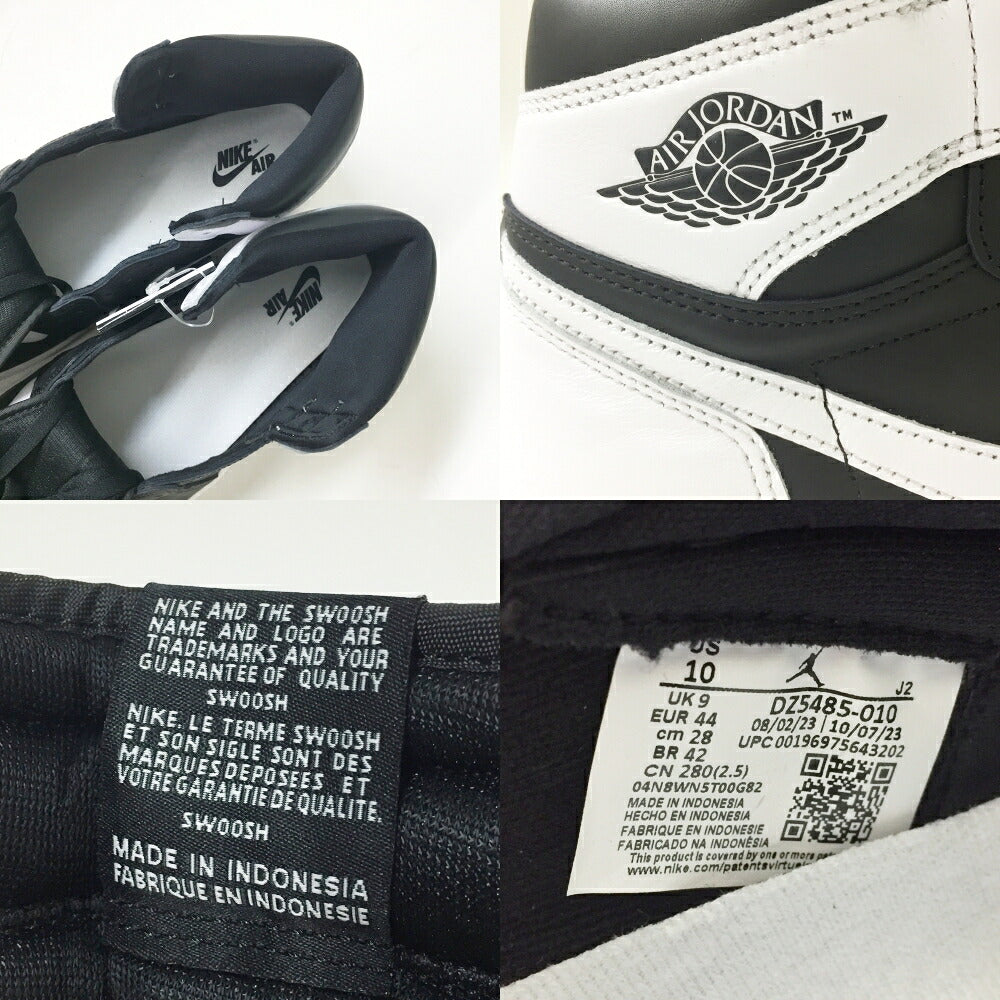 NIKE Air Jordan 1 Retro High OG Black/White Sneakers Size 10