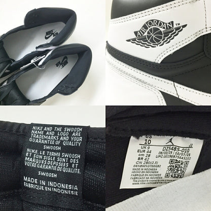 NIKE Air Jordan 1 Retro High OG Black/White Sneakers Size 10