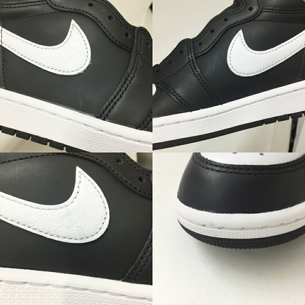NIKE Air Jordan 1 Retro High OG Black/White Sneakers Size 10