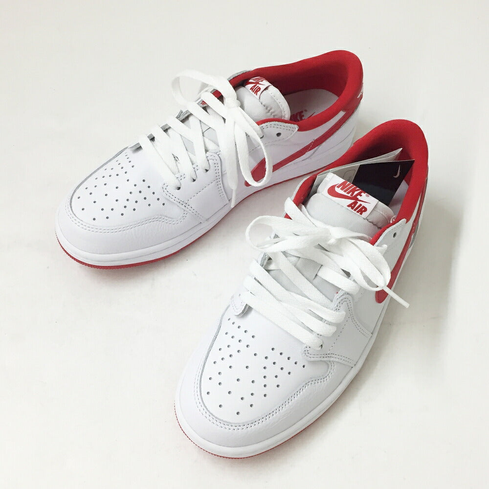 NIKE Air Jordan 1 Retro Low OG White/Red Sneakers Size 9