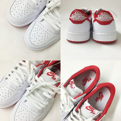NIKE Air Jordan 1 Retro Low OG White/Red Sneakers Size 9