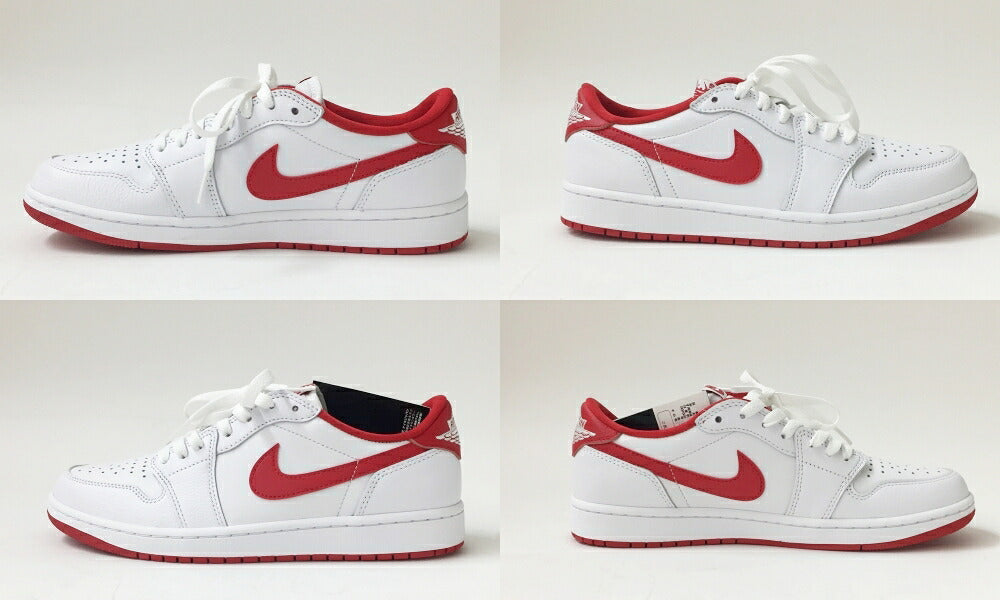 NIKE Air Jordan 1 Retro Low OG White/Red Sneakers Size 9