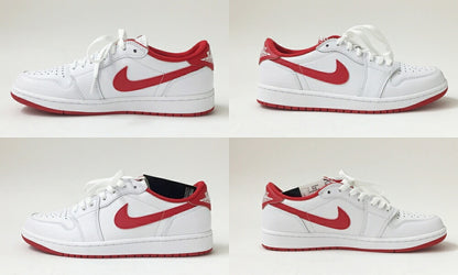 NIKE Air Jordan 1 Retro Low OG White/Red Sneakers Size 9