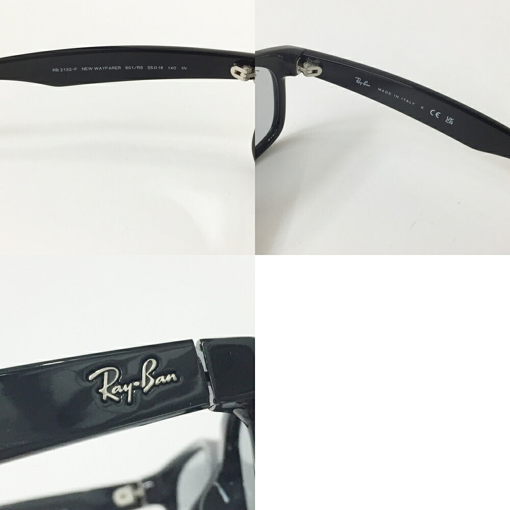 Ray-Ban NEW WAYFARER RB2132F Black Gray Sunglasses Size 55