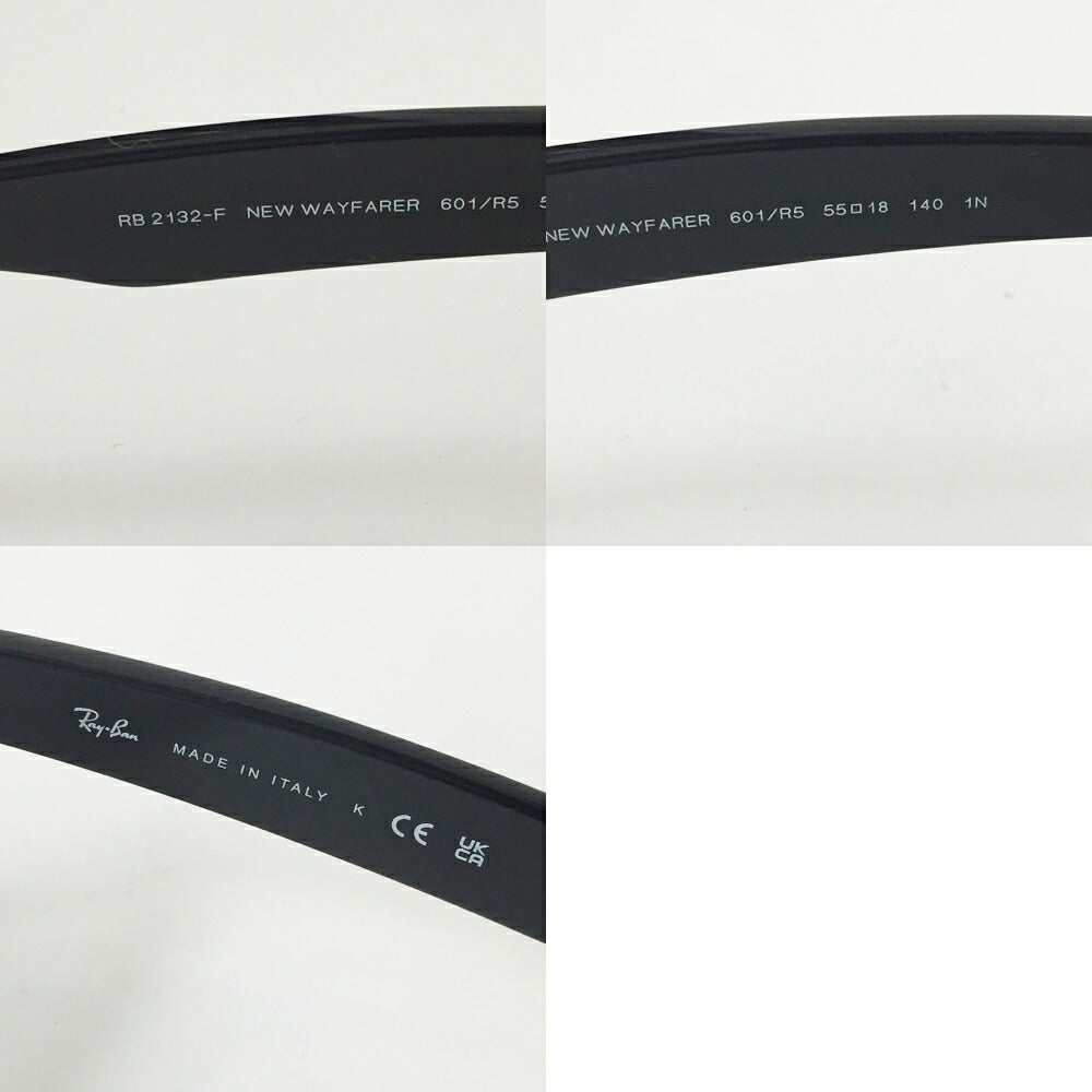 Ray-Ban NEW WAYFARER RB2132F Black Gray Sunglasses Size 55