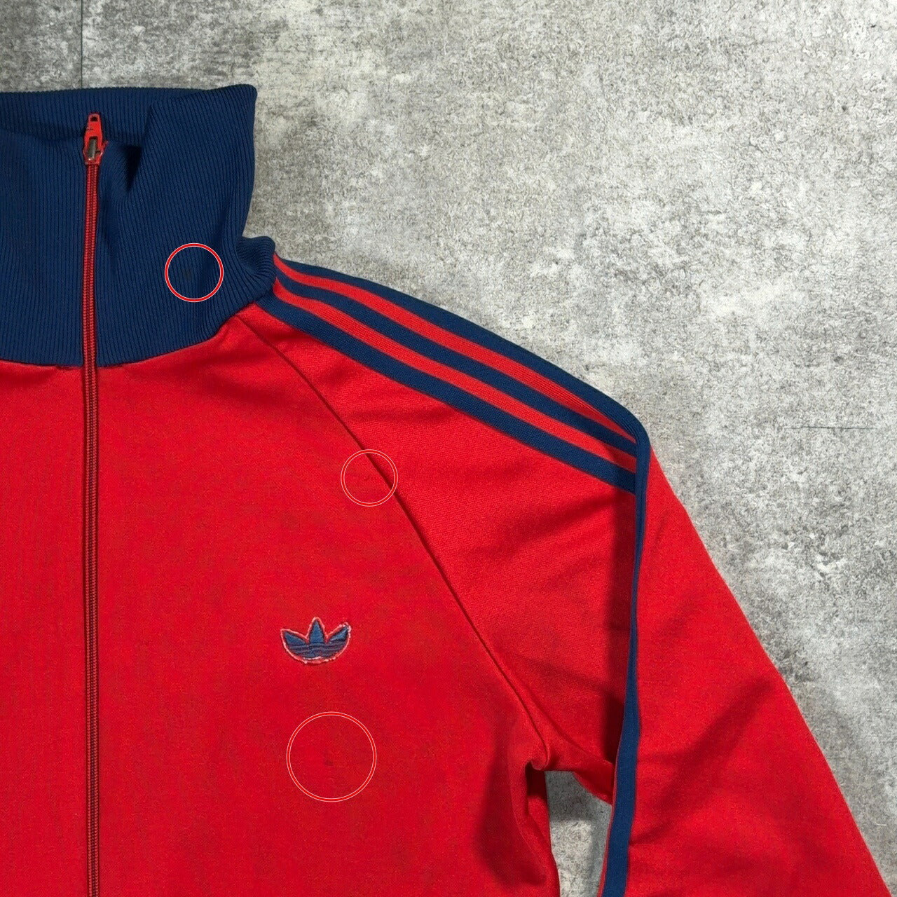 ADS- adidas 80s Descente Track Jacket Red Size 2
