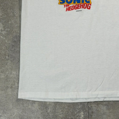 Hanes SEGA SONIC 90s Vintage Character T-Shirt White Size L