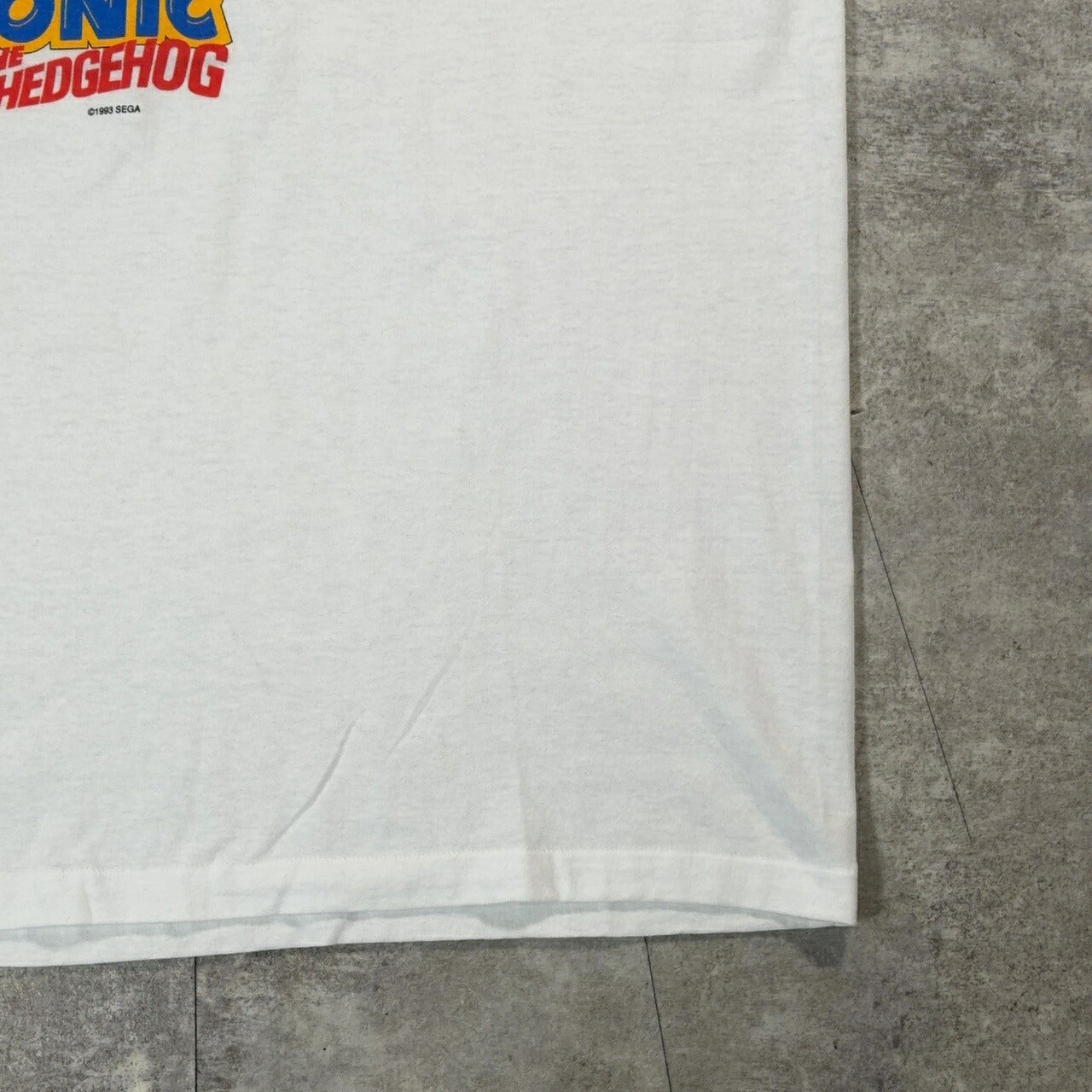 Hanes SEGA SONIC 90s Vintage Character T-Shirt White Size L