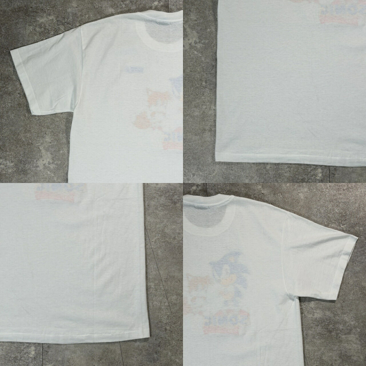 Hanes SEGA SONIC 90s Vintage Character T-Shirt White Size L