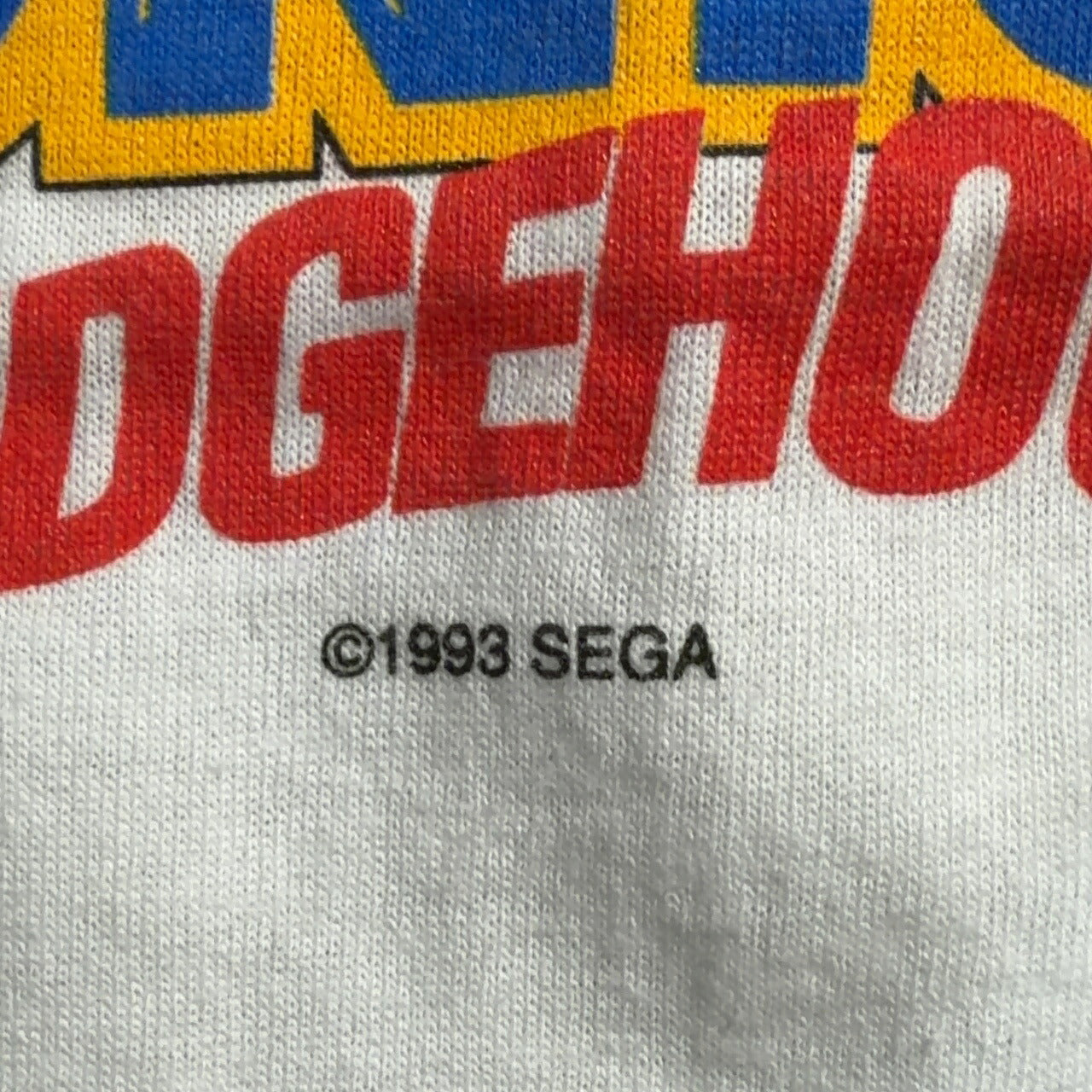 Hanes SEGA SONIC 90s Vintage Character T-Shirt White Size L