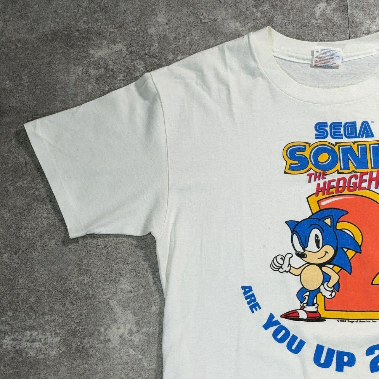 Hanes 90s Vintage SEGA SONIC2 Character T-Shirt Size L