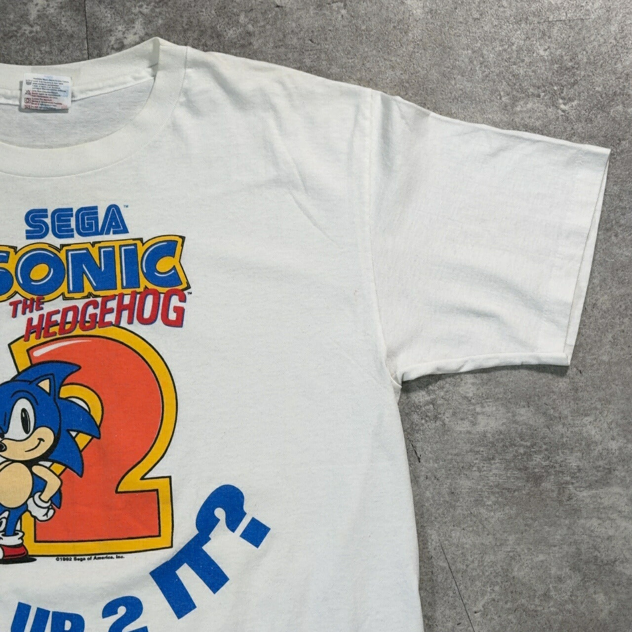 Hanes 90s Vintage SEGA SONIC2 Character T-Shirt Size L