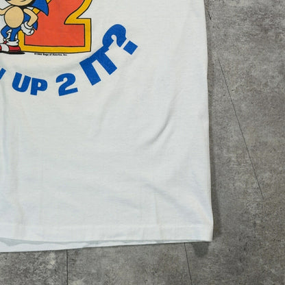Hanes 90s Vintage SEGA SONIC2 Character T-Shirt Size L