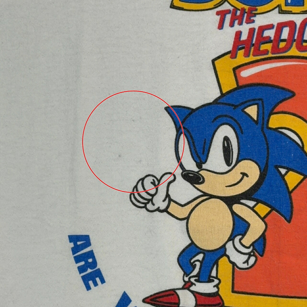 Hanes 90s Vintage SEGA SONIC2 Character T-Shirt Size L