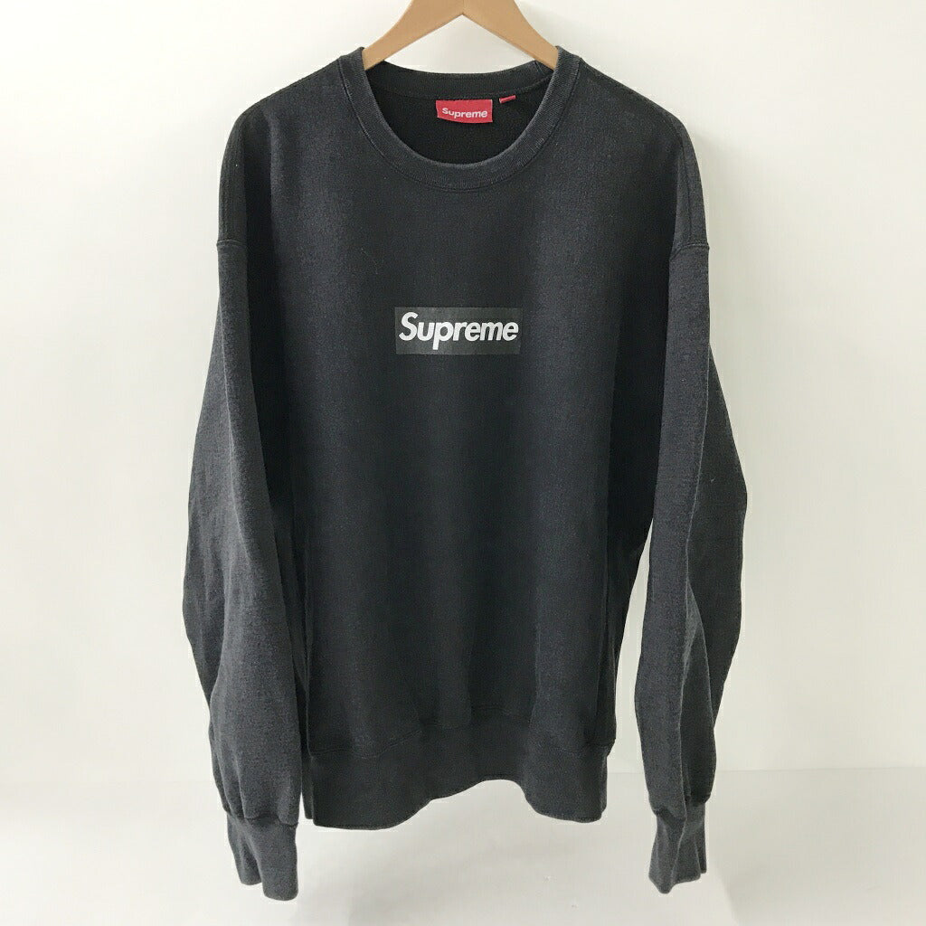 Supreme Washed Box Logo Crewneck Black Size L