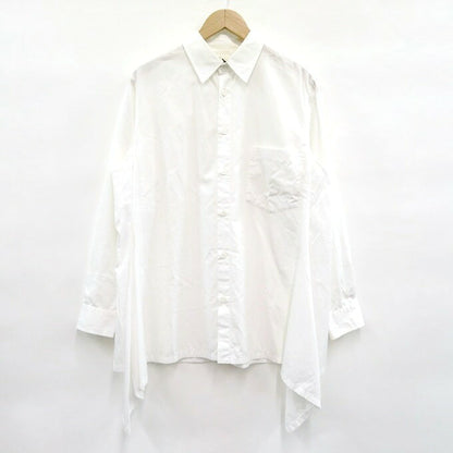GroundY Cotton Asymmetric Long Sleeve Shirt White Size 3