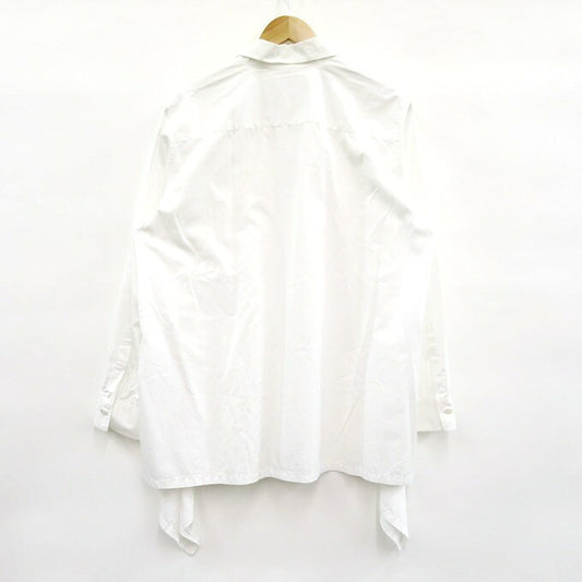 GroundY Cotton Asymmetric Long Sleeve Shirt White Size 3