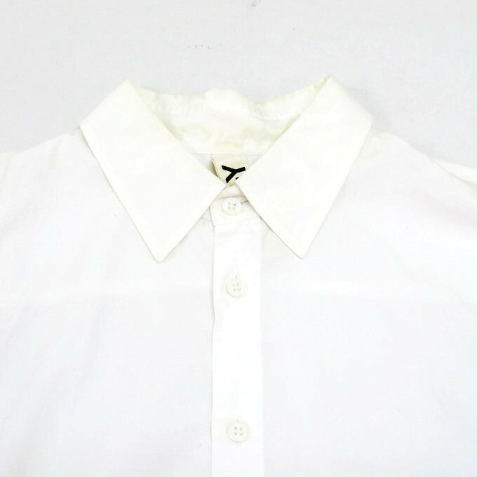 GroundY Cotton Asymmetric Long Sleeve Shirt White Size 3