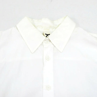 GroundY Cotton Asymmetric Long Sleeve Shirt White Size 3