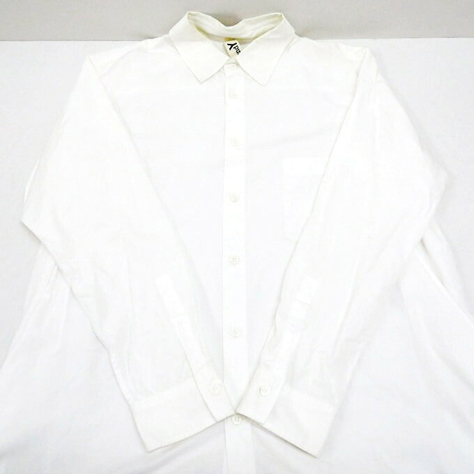 GroundY Cotton Asymmetric Long Sleeve Shirt White Size 3