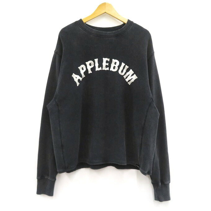 APPLEBUM "Old Baseball" Arch Logo Crewneck Black Size L