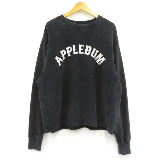APPLEBUM "Old Baseball" Arch Logo Crewneck Black Size L