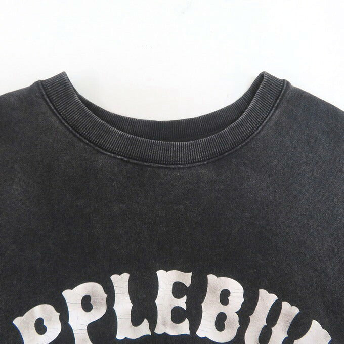 APPLEBUM "Old Baseball" Arch Logo Crewneck Black Size L