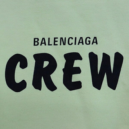 BALENCIAGA 20AW CREW Logo Pullover Hoodie Yellow Size XS